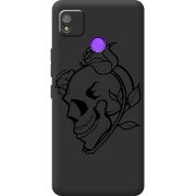 Черный чехол BoxFace Tecno POP 4 Skull and Roses