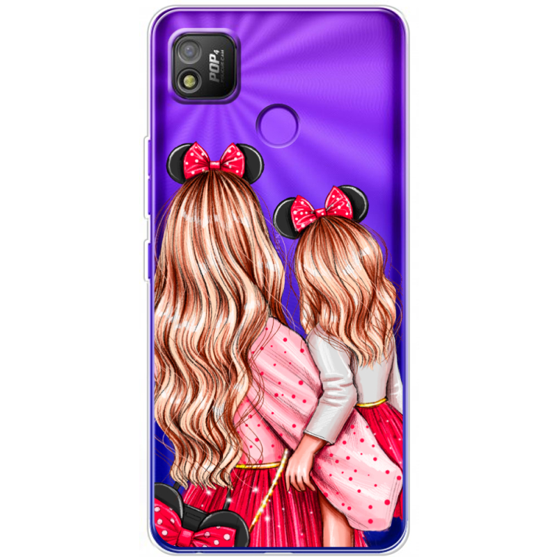 Прозрачный чехол BoxFace Tecno POP 4 Mouse Girls