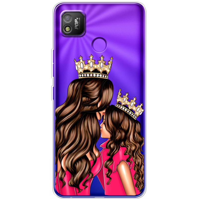 Прозрачный чехол BoxFace Tecno POP 4 Queen and Princess