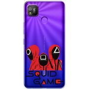 Прозрачный чехол BoxFace Tecno POP 4 siquid game люди в красном