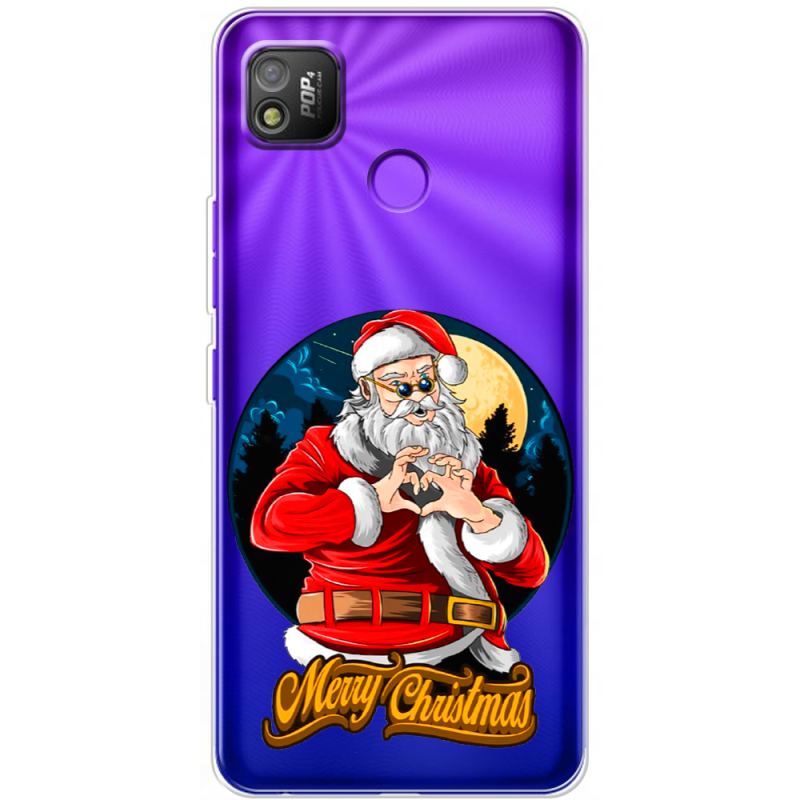 Прозрачный чехол BoxFace Tecno POP 4 Cool Santa