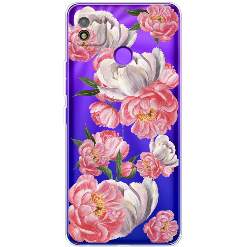 Прозрачный чехол BoxFace Tecno POP 4 Peony Watercolor Style