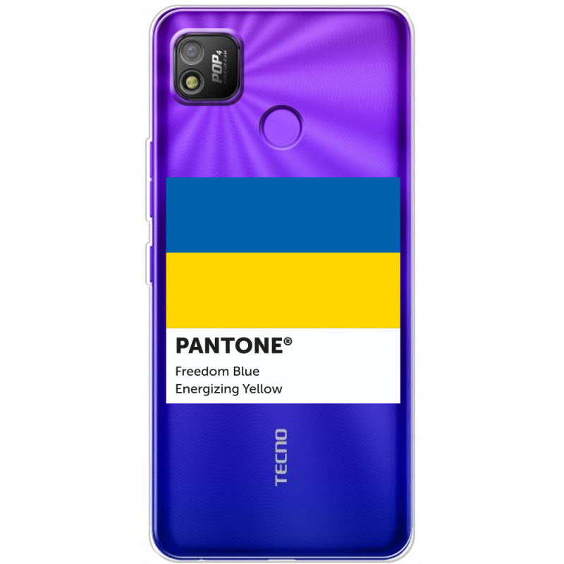 Прозрачный чехол BoxFace Tecno POP 4 Pantone вільний синій