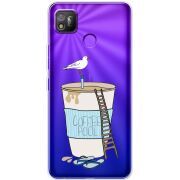 Прозрачный чехол BoxFace Tecno POP 4 Segull in Cofee Pool