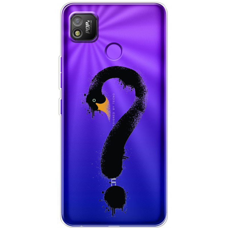 Прозрачный чехол BoxFace Tecno POP 4 Swan question