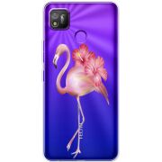 Прозрачный чехол BoxFace Tecno POP 4 Floral Flamingo