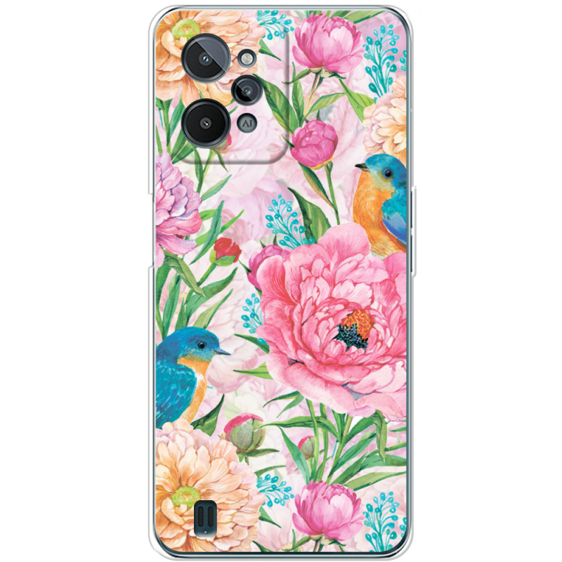 Чехол BoxFace Realme C31 Birds in Flowers