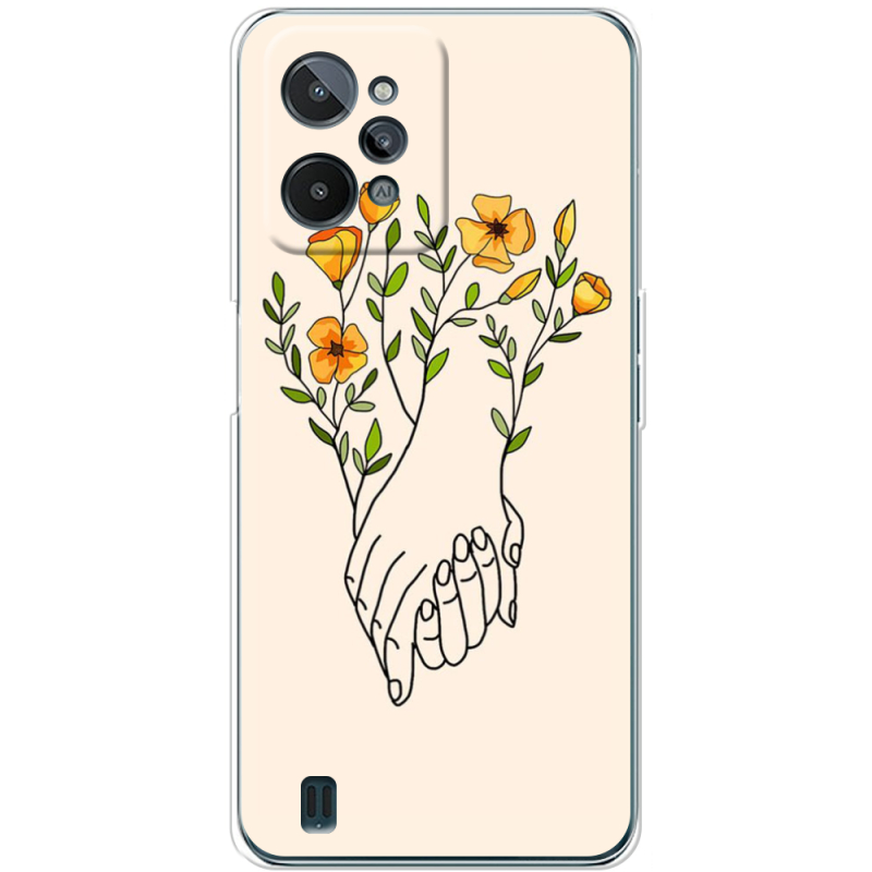 Чехол BoxFace Realme C31 Flower Hands