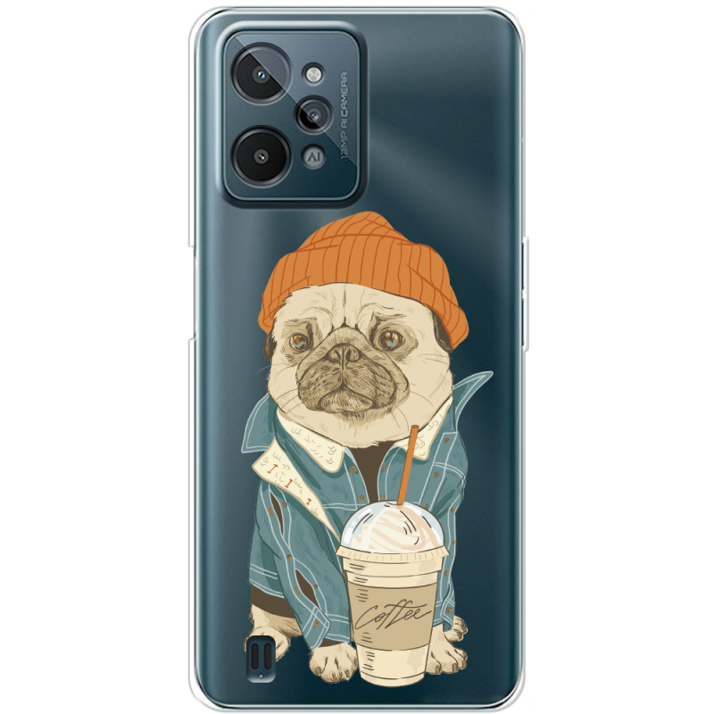 Прозрачный чехол BoxFace Realme C31 Dog Coffeeman