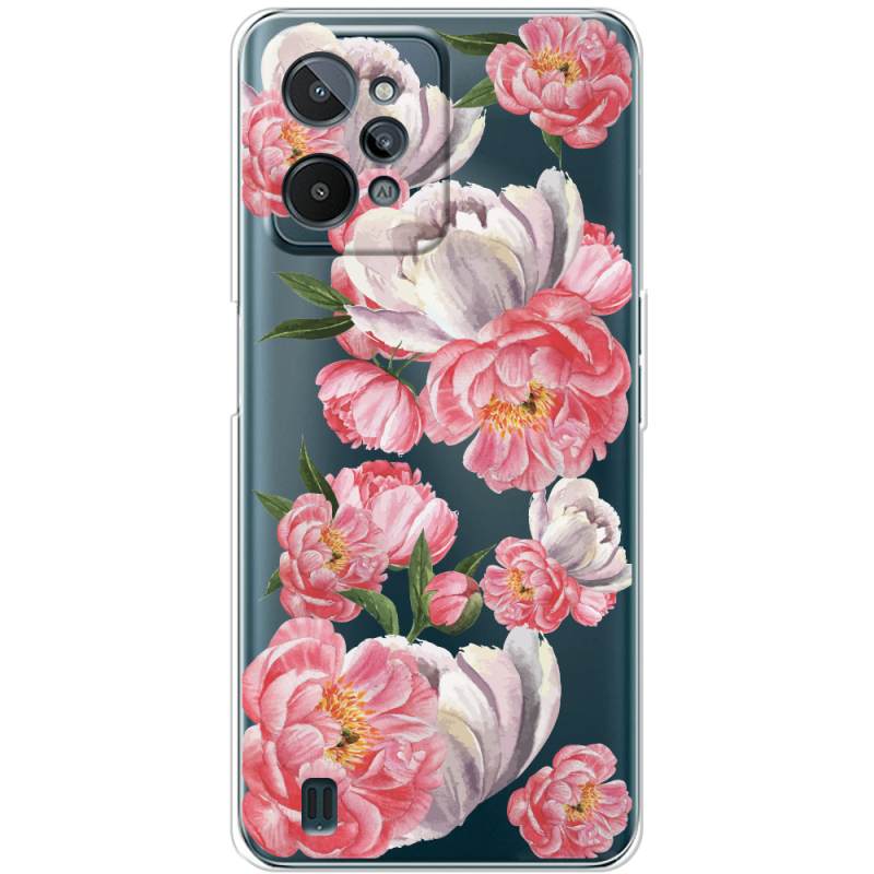 Прозрачный чехол BoxFace Realme C31 Peony Watercolor Style