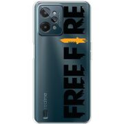 Прозрачный чехол BoxFace Realme C31 Free Fire Black Logo