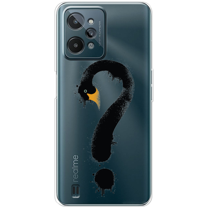 Прозрачный чехол BoxFace Realme C31 Swan question