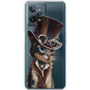 Прозрачный чехол BoxFace Realme C31 Steampunk Cat