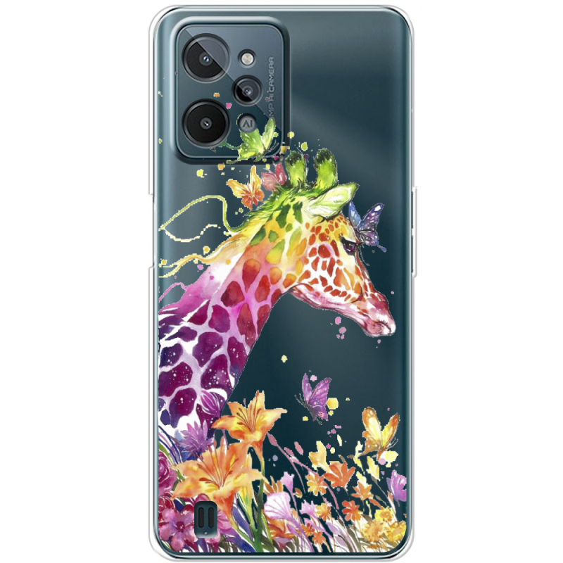 Прозрачный чехол BoxFace Realme C31 Colorful Giraffe