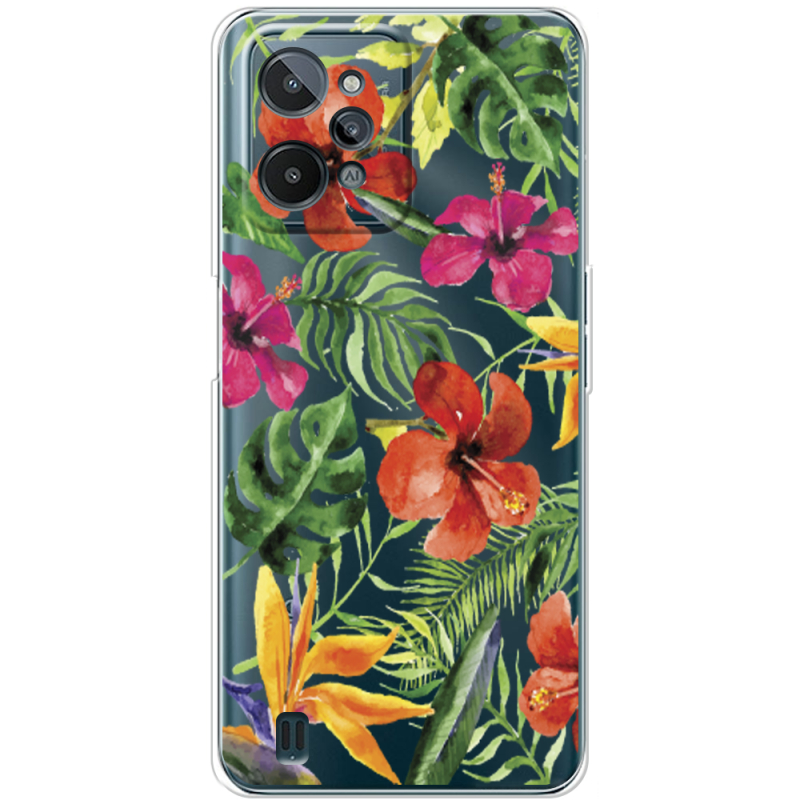 Прозрачный чехол BoxFace Realme C31 Tropical Flowers