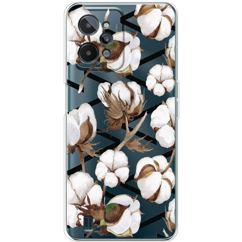 Прозрачный чехол BoxFace Realme C31 Cotton flowers