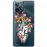 Чехол со стразами Realme C31 Heart