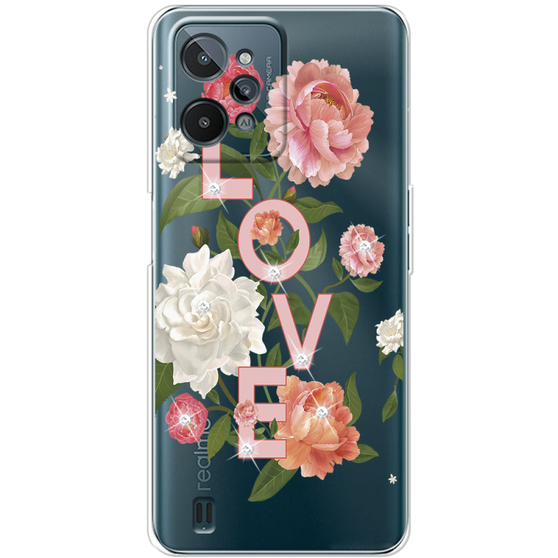 Чехол со стразами Realme C31 Love