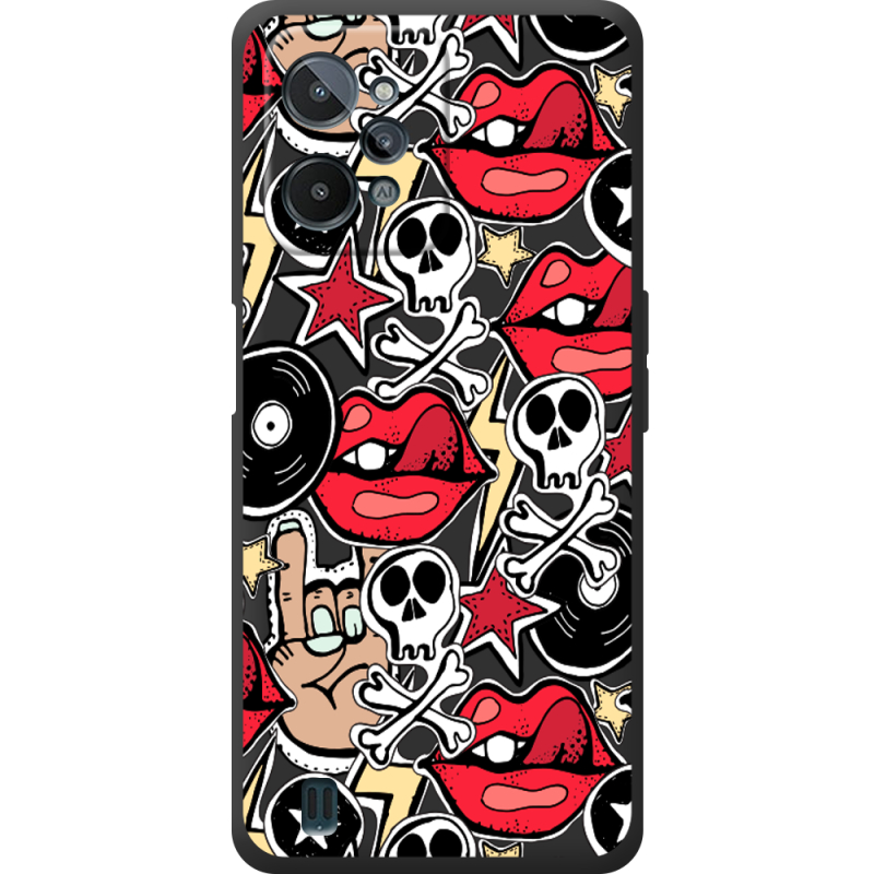 Черный чехол BoxFace Realme C31 Rock Graffiti