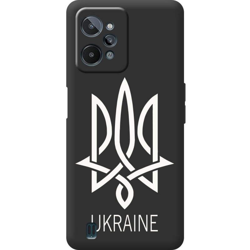 Черный чехол BoxFace Realme C31 Тризуб монограмма ukraine
