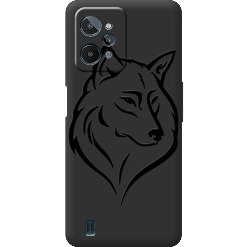 Черный чехол BoxFace Realme C31 Wolf