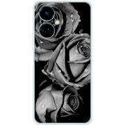 Чехол BoxFace Tecno Camon 19 / 19 Pro Black and White Roses