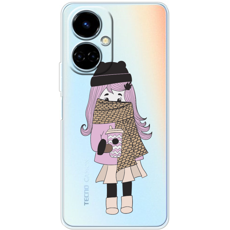 Прозрачный чехол BoxFace Tecno Camon 19 / 19 Pro Winter Morning Girl