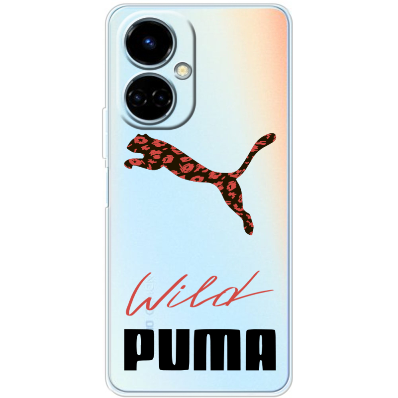 Прозрачный чехол BoxFace Tecno Camon 19 / 19 Pro Wild Cat