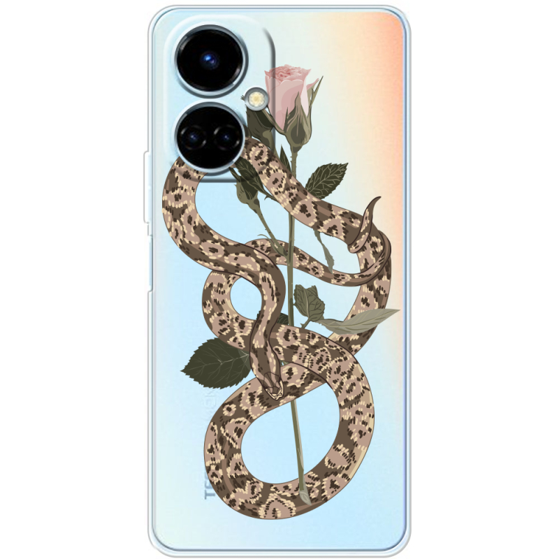 Прозрачный чехол BoxFace Tecno Camon 19 / 19 Pro Glamor Snake