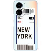 Прозрачный чехол BoxFace Tecno Camon 19 / 19 Pro Ticket New York
