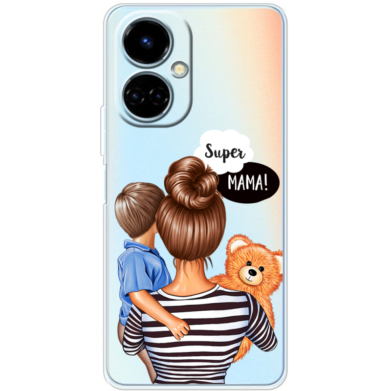 Прозрачный чехол BoxFace Tecno Camon 19 / 19 Pro Super Mama and Son