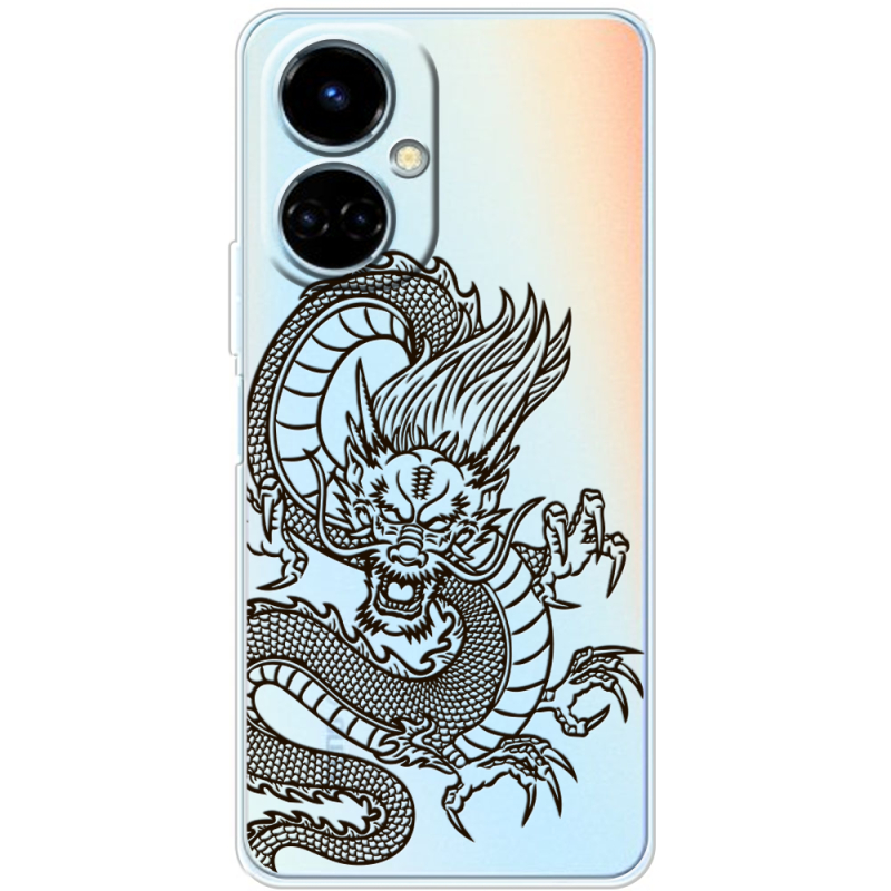 Прозрачный чехол BoxFace Tecno Camon 19 / 19 Pro Chinese Dragon