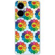 Прозрачный чехол BoxFace Tecno Camon 19 / 19 Pro Hippie Flowers