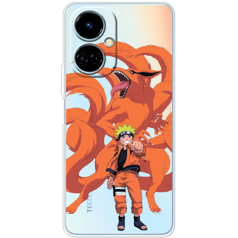 Прозрачный чехол BoxFace Tecno Camon 19 / 19 Pro Naruto and Kurama