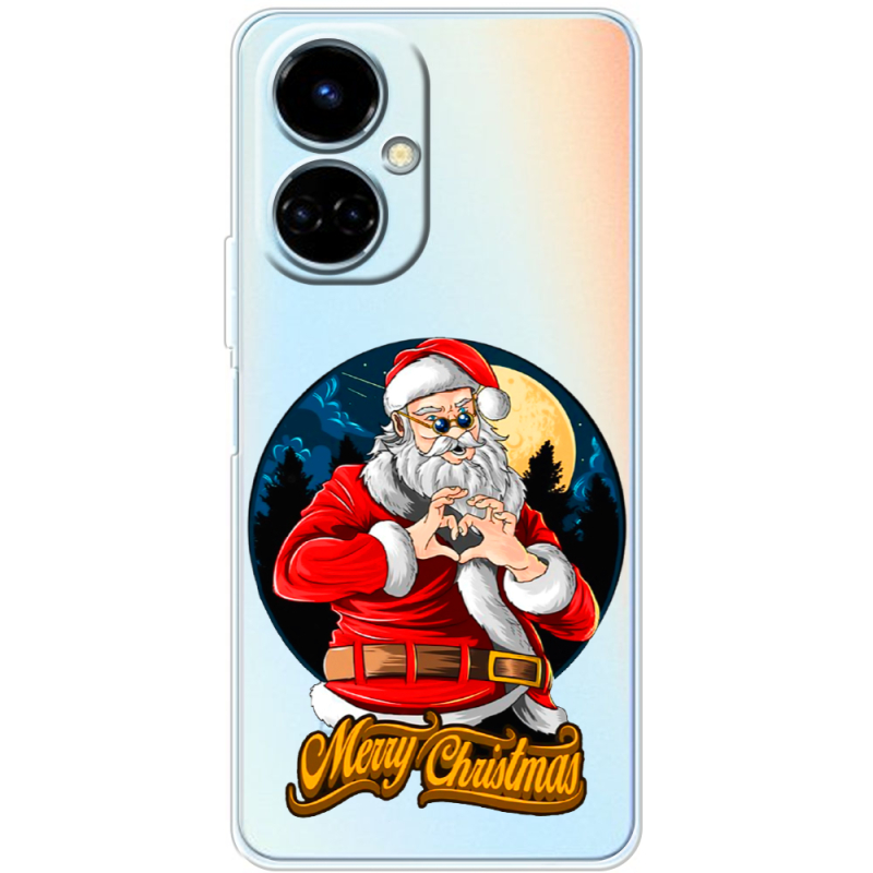 Прозрачный чехол BoxFace Tecno Camon 19 / 19 Pro Cool Santa