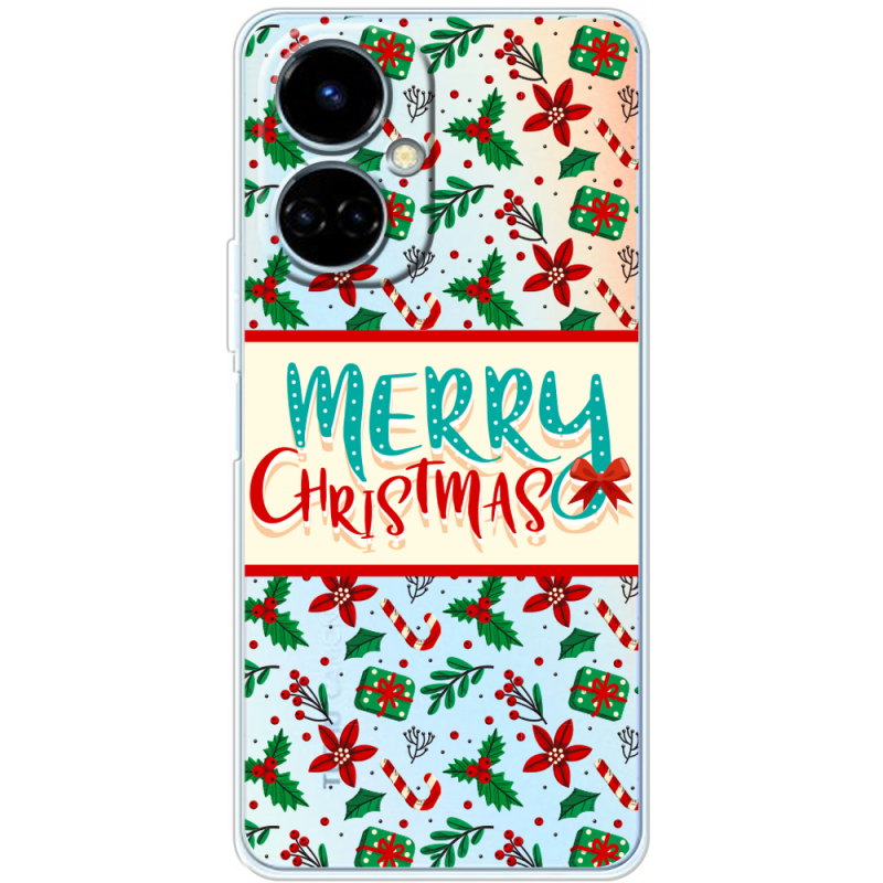 Прозрачный чехол BoxFace Tecno Camon 19 / 19 Pro Vintage Christmas Pattern