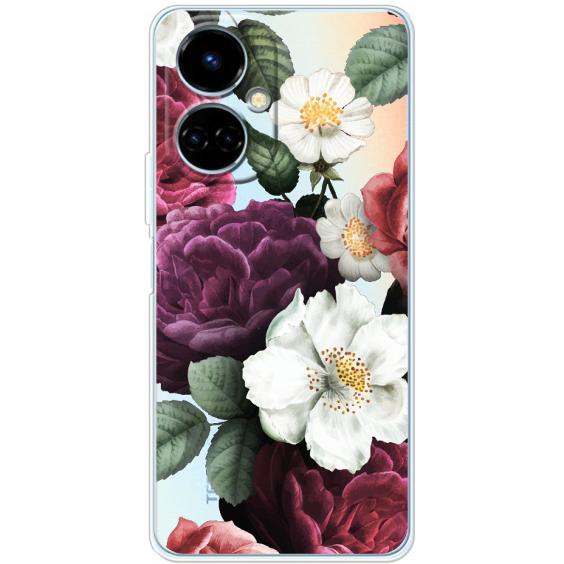 Прозрачный чехол BoxFace Tecno Camon 19 / 19 Pro Floral Dark Dreams