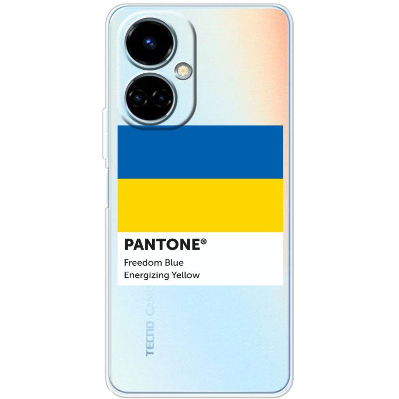 Прозрачный чехол BoxFace Tecno Camon 19 / 19 Pro Pantone вільний синій