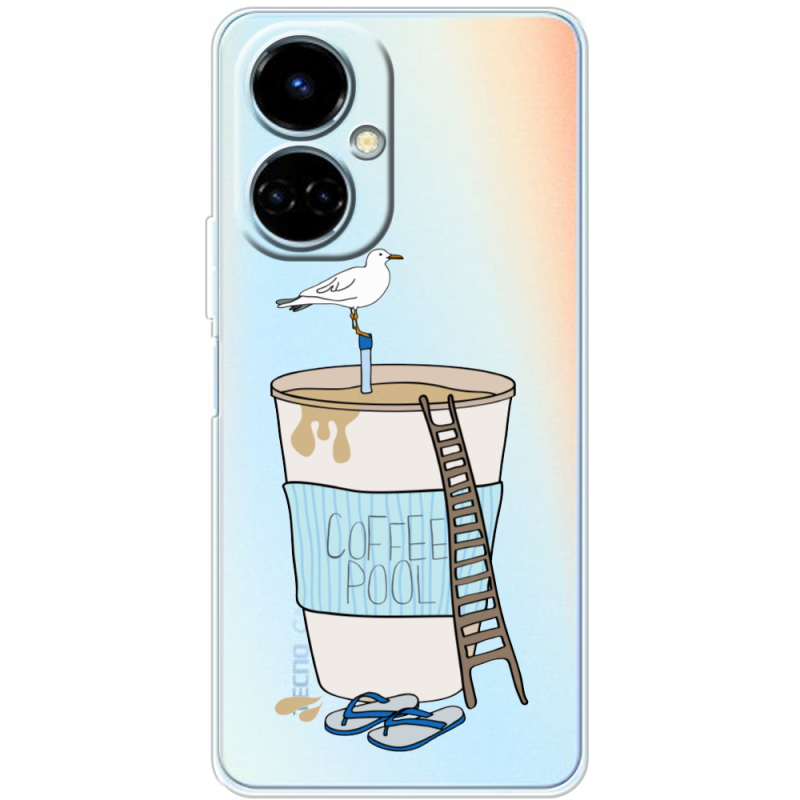 Прозрачный чехол BoxFace Tecno Camon 19 / 19 Pro Segull in Cofee Pool