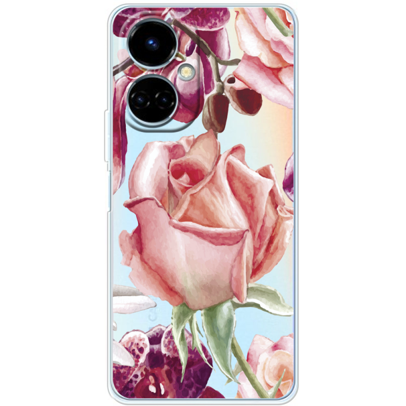 Прозрачный чехол BoxFace Tecno Camon 19 / 19 Pro Rose