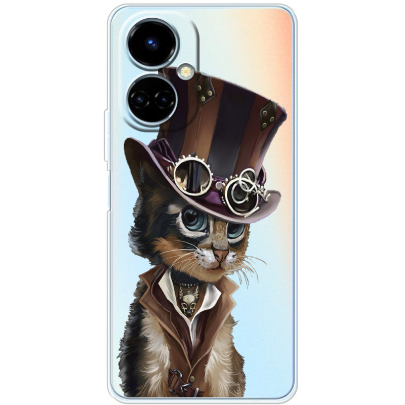 Прозрачный чехол BoxFace Tecno Camon 19 / 19 Pro Steampunk Cat