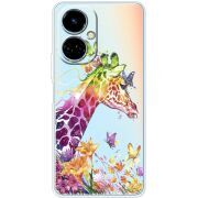 Прозрачный чехол BoxFace Tecno Camon 19 / 19 Pro Colorful Giraffe