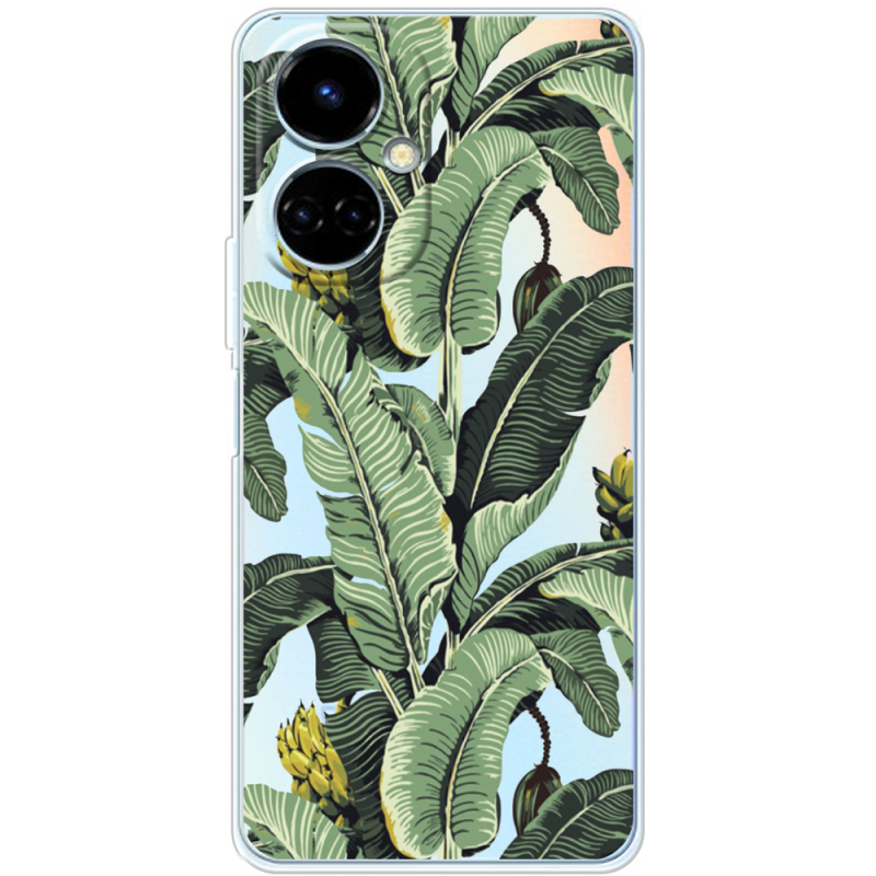 Прозрачный чехол BoxFace Tecno Camon 19 / 19 Pro Banana Leaves