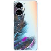 Прозрачный чехол BoxFace Tecno Camon 19 / 19 Pro Feathers