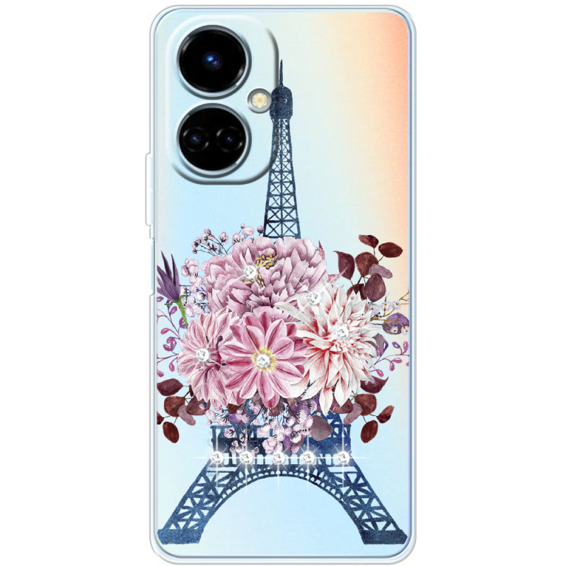 Чехол со стразами BoxFace Tecno Camon 19 / 19 Pro Eiffel Tower