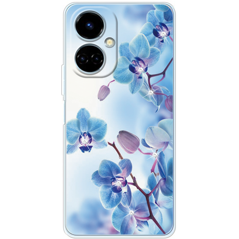 Чехол со стразами BoxFace Tecno Camon 19 / 19 Pro Orchids