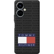 Черный чехол BoxFace Tecno Camon 19 / 19 Pro Tommy Print