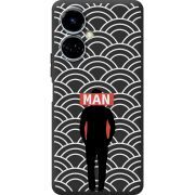 Черный чехол BoxFace Tecno Camon 19 / 19 Pro Man Pattern