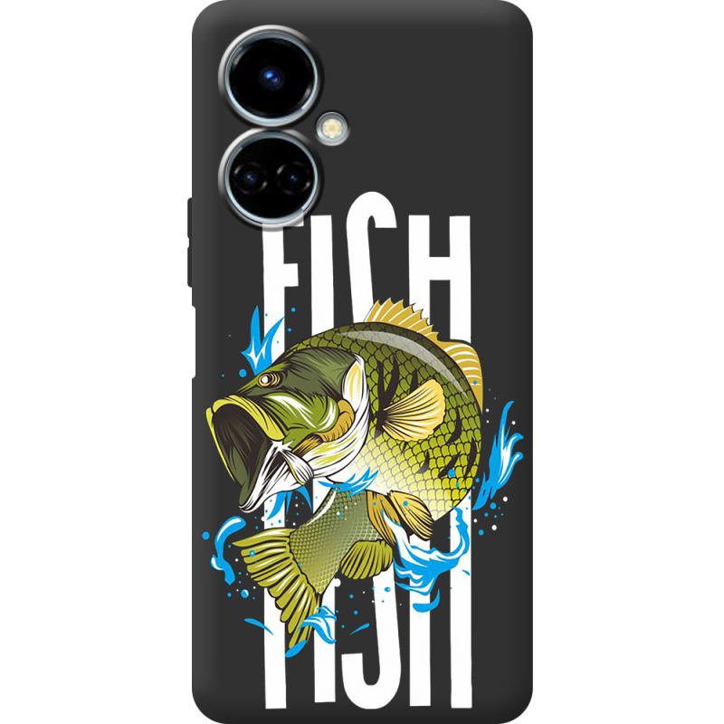 Черный чехол BoxFace Tecno Camon 19 / 19 Pro Fish