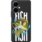 Черный чехол BoxFace Tecno Camon 19 / 19 Pro Fish